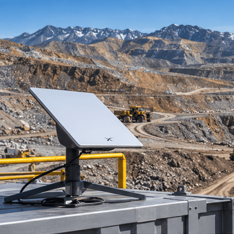 Conectividad satelital para minería